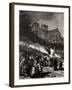 Burning of the Templars, Illustration from "L'Histoire de France" by Jules Michelet-Daniel Urrabieta Vierge-Framed Giclee Print