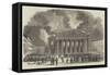 Burning of the Theatre of La Monnaie, at Brussels-null-Framed Stretched Canvas