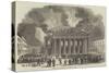 Burning of the Theatre of La Monnaie, at Brussels-null-Stretched Canvas