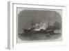 Burning of the United States' Mail-Steamer Roanoke, Off St George'S, Bermuda, on 9 October-Edwin Weedon-Framed Giclee Print