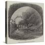 Burning of the Usk Bridge on the South Wales Railway-null-Stretched Canvas