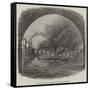 Burning of the Usk Bridge on the South Wales Railway-null-Framed Stretched Canvas