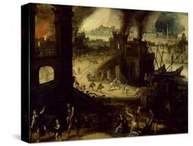 Burning of Troy, 1603-Pieter Schoubroeck-Stretched Canvas