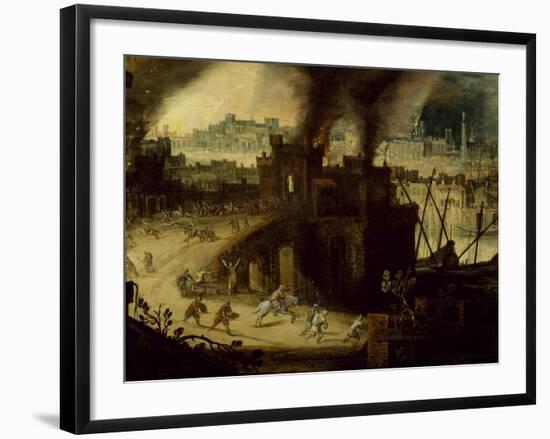 Burning of Troy, 1603-Pieter Schoubroeck-Framed Giclee Print