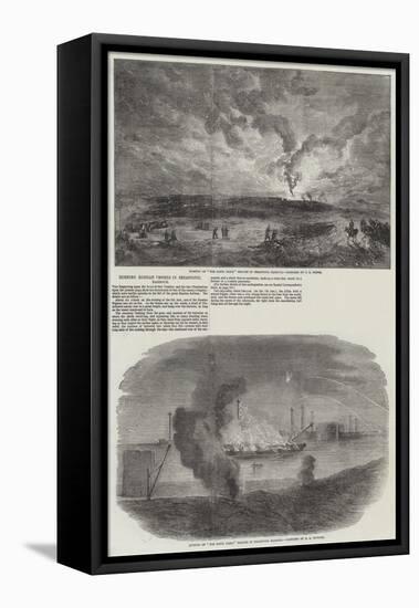 Burning Russian Vessels in Sebastopol Harbour-null-Framed Stretched Canvas