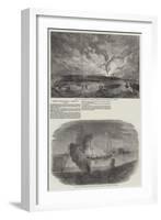 Burning Russian Vessels in Sebastopol Harbour-null-Framed Giclee Print