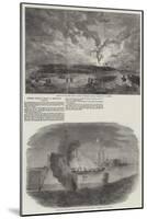 Burning Russian Vessels in Sebastopol Harbour-null-Mounted Giclee Print