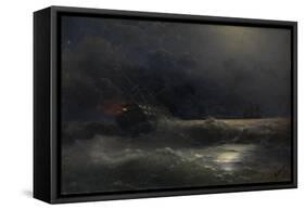 Burning Ship (An Episode of the Russian-Turkish War), 1896-Ivan Konstantinovich Aivazovsky-Framed Stretched Canvas