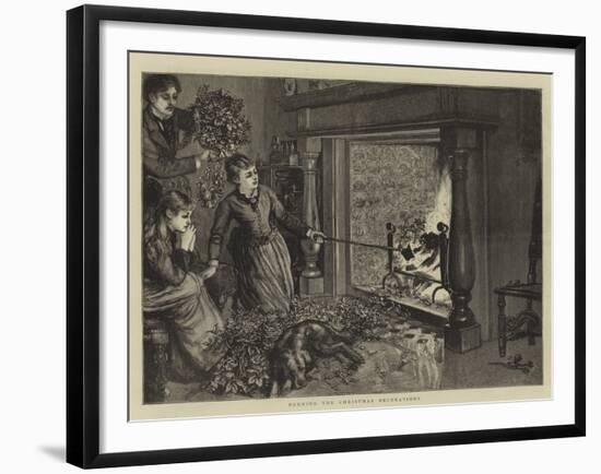 Burning the Christmas Decorations-null-Framed Giclee Print