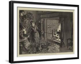 Burning the Christmas Decorations-null-Framed Giclee Print