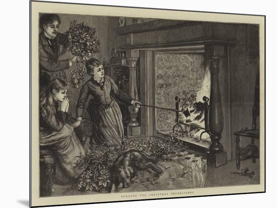 Burning the Christmas Decorations-null-Mounted Giclee Print