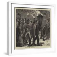 Burning the Clavie at Burghead, Elgin-William Bazett Murray-Framed Giclee Print
