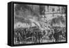 'Burning the Pope in Effigy at Temple Bar', c19th century-G Durand-Framed Stretched Canvas