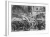 'Burning the Pope in Effigy at Temple Bar', c19th century-G Durand-Framed Giclee Print