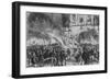 'Burning the Pope in Effigy at Temple Bar', c19th century-G Durand-Framed Giclee Print