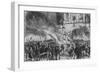 'Burning the Pope in Effigy at Temple Bar', c19th century-G Durand-Framed Giclee Print