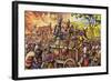 Burning the Town of Bar-Sur-Seine in 1359-Pat Nicolle-Framed Giclee Print