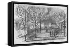 Burning the Us Arsenal at Harper's Ferry, Virginia-Frank Leslie-Framed Stretched Canvas