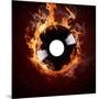 Burning Vinyl Disc-Hot Hits-Kesu01-Mounted Art Print