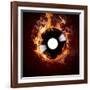 Burning Vinyl Disc-Hot Hits-Kesu01-Framed Art Print