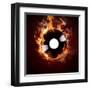 Burning Vinyl Disc-Hot Hits-Kesu01-Framed Art Print
