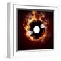 Burning Vinyl Disc-Hot Hits-Kesu01-Framed Art Print