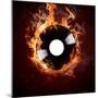 Burning Vinyl Disc-Hot Hits-Kesu01-Mounted Art Print