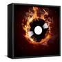 Burning Vinyl Disc-Hot Hits-Kesu01-Framed Stretched Canvas