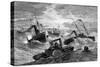 Burnside's Expedition Crossing Hatteras Bar, North Carolina, 1861-1862-null-Stretched Canvas