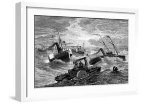 Burnside's Expedition Crossing Hatteras Bar, North Carolina, 1861-1862-null-Framed Giclee Print
