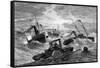 Burnside's Expedition Crossing Hatteras Bar, North Carolina, 1861-1862-null-Framed Stretched Canvas