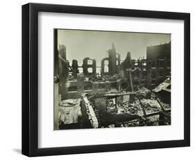 Burnt-Out Building, Concordia Wharf, Poplar, London, 1924-null-Framed Photographic Print