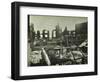 Burnt-Out Building, Concordia Wharf, Poplar, London, 1924-null-Framed Photographic Print