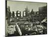 Burnt-Out Building, Concordia Wharf, Poplar, London, 1924-null-Mounted Photographic Print