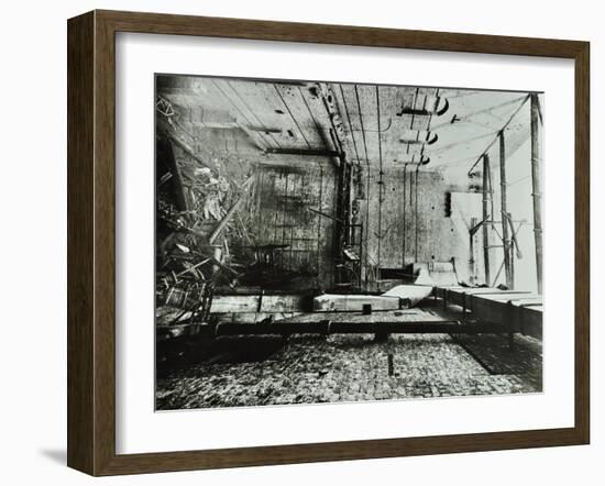 Burnt-Out Interior of the Drury Lane Theatre, Covent Garden, London, 1908-null-Framed Photographic Print