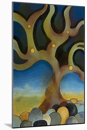 Burnt Tree, 2008-Jan Groneberg-Mounted Giclee Print