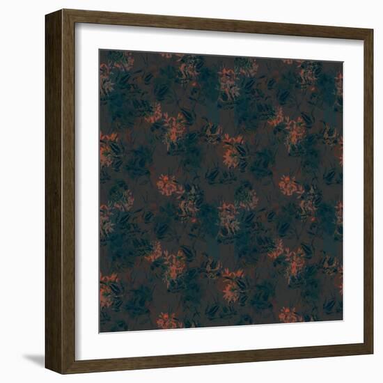 Burnt Umber Floral, 2015-Beth Travers-Framed Giclee Print