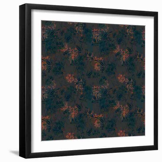 Burnt Umber Floral, 2015-Beth Travers-Framed Giclee Print