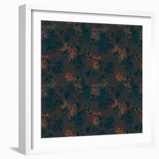 Burnt Umber Floral, 2015-Beth Travers-Framed Giclee Print