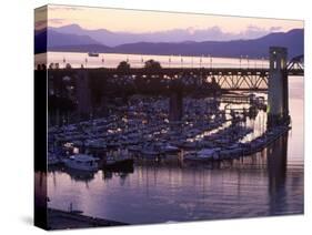 Burrard Bridge, Dusk, Vancouver, BC, Canada-Mark Gibson-Stretched Canvas