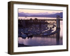 Burrard Bridge, Dusk, Vancouver, BC, Canada-Mark Gibson-Framed Photographic Print