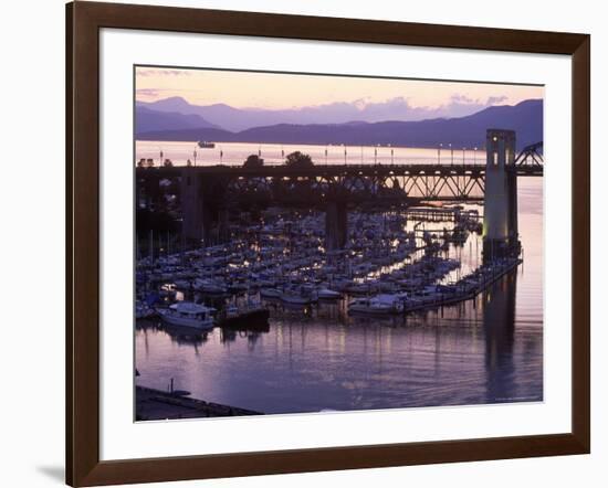 Burrard Bridge, Dusk, Vancouver, BC, Canada-Mark Gibson-Framed Photographic Print