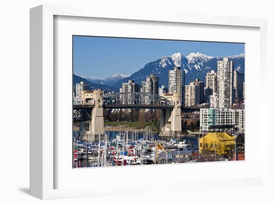 Burrard Bridge VancouverWinter-null-Framed Art Print