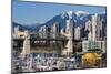 Burrard Bridge VancouverWinter-null-Mounted Art Print