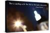 Burred Image of Empire State Building in NYC with Simon Beauvior Quote-null-Stretched Canvas
