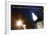 Burred Image of Empire State Building in NYC with Simon Beauvior Quote-null-Framed Photo