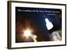 Burred Image of Empire State Building in NYC with Simon Beauvior Quote-null-Framed Photo