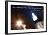 Burred Image of Empire State Building in NYC with Simon Beauvior Quote-null-Framed Photo