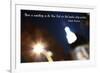 Burred Image of Empire State Building in NYC with Simon Beauvior Quote-null-Framed Photo