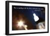 Burred Image of Empire State Building in NYC with Simon Beauvior Quote-null-Framed Photo